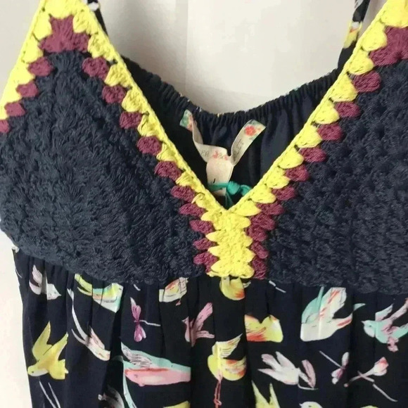 CHELSEA& VIOLET WO SZ LG CROCHET BODICE SHEER TOP - Picture 7 of 14